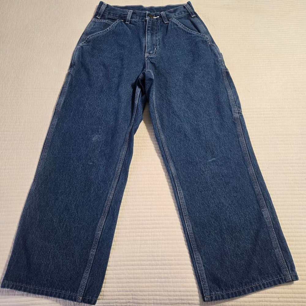 Women's Carhartt Blue Straight Leg Jeans 28 x 26